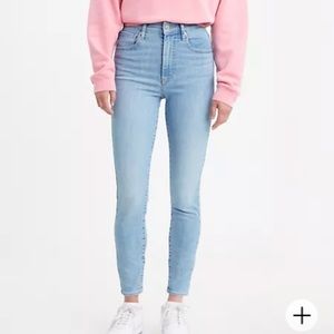 Levi’s mile high super skinny jeans, light wash
